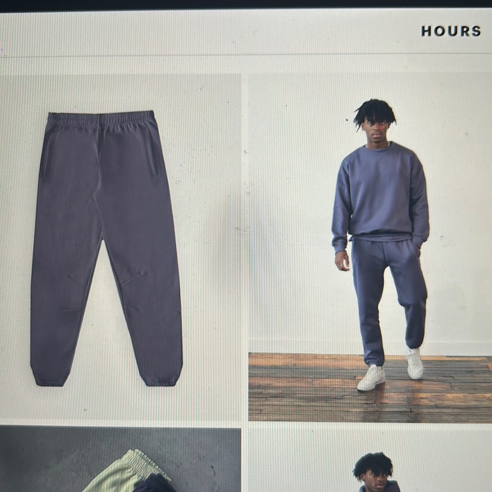 HOURS streetwear "midnight" classic sweatpants NEW never worn